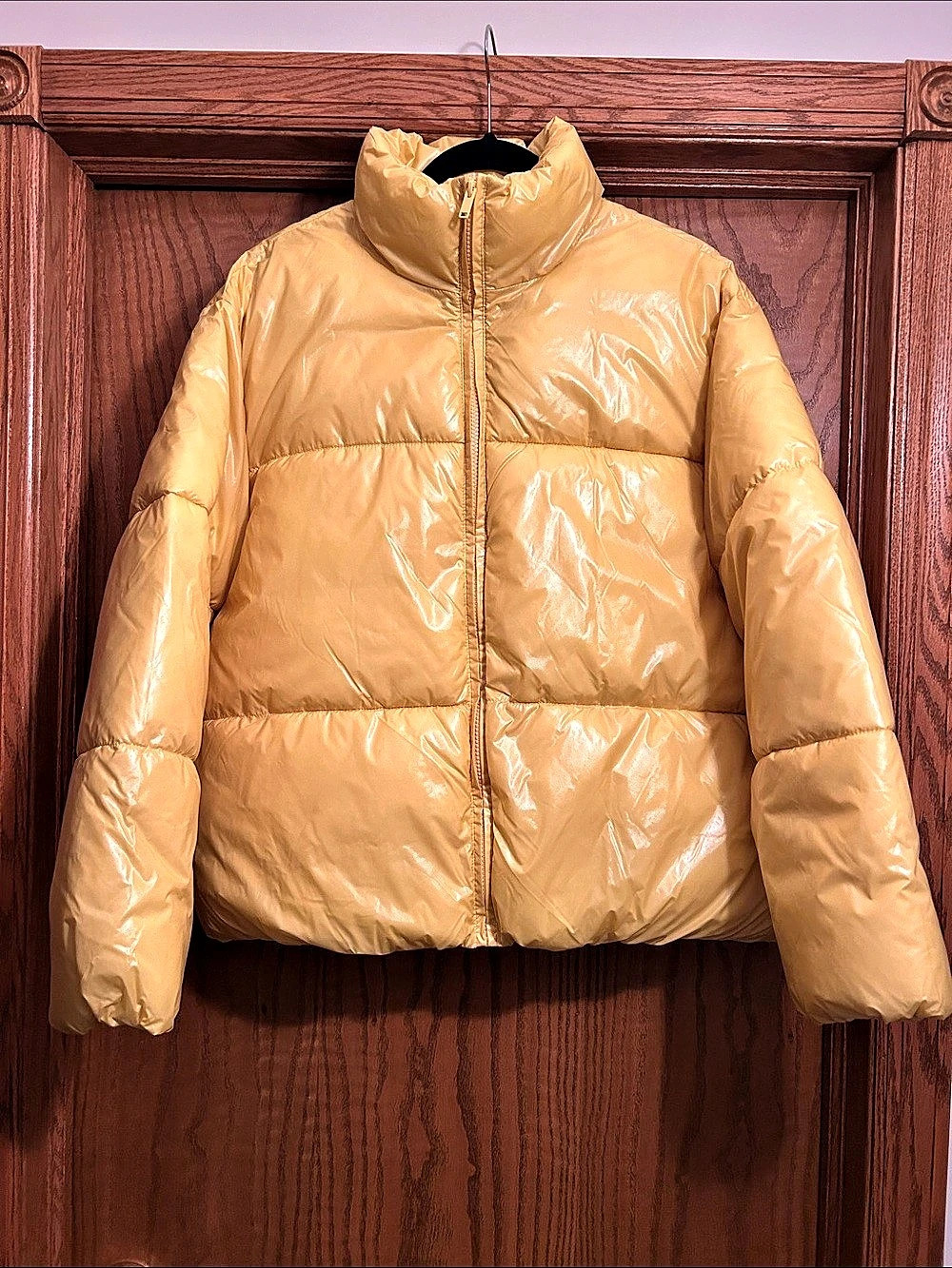 A New Day Water Resistant Puffer Jacket in Yellow size large